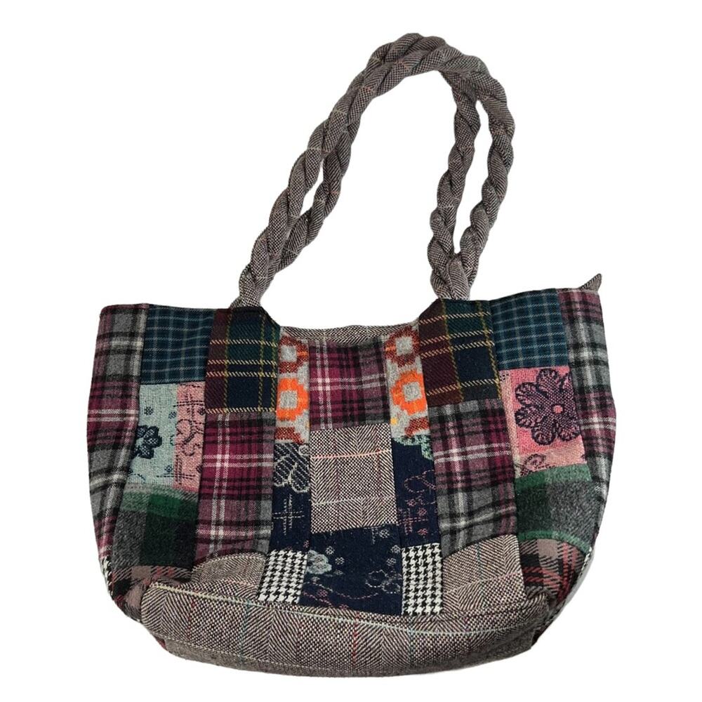 Cappelli Quilted Patchwork Bag Wool Blend